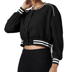 Vestes de baseball personnalisées pour femmes, vente en gros, vestes de baseball à lettres, vestes bomber courtes, vestes varsity - Product Image 2