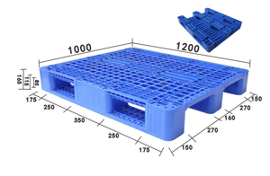 1200*1000*165mm 중량형 팔레트 몰드 랙킹 베스트셀러 유로 표준 팔레트 스틸 코어 내구성 플라스틱 팔레트 공장 - Product Image 2