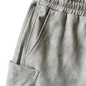 Pantalon de survêtement en coton épais et délavé au soleil unisexe surdimensionné avec logo personnalisé pour hommes, imprimé en 3D, délavé à l'acide, 2026 - Product Image 3