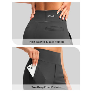 Pantalones cortos de Yoga de cintura alta para mujer con logotipo personalizado Cómodo elástico para gimnasio y sesiones de yoga Patrón sólido - Product Image 4
