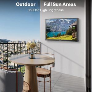 32-Inch Smart Outdoor TV 1080P Full Sun Brightness Weatherproof for Outside <b>Wireless</b> Connectivity for Kitchen Use - Product Image 6