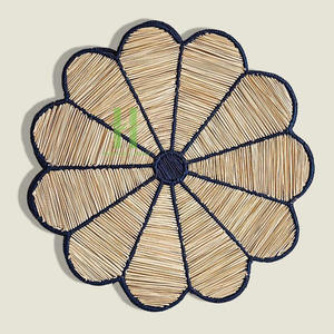 Hot Selling Bamboo Rectangle Handwoven Charger <b>Plates</b> Polished Bohemian Style Eco-Friendly 2-Piece Customize Sizes Variety - Product Image 2