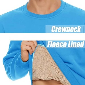 Sudadera de Cuello Redondo de Forro Polar Sherpa, Sudadera Gruesa y Cálida de Invierno con Forro de Sherpa - Product Image 5