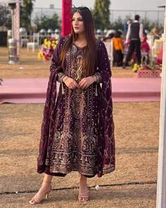 Robe traditionnelle afghane élégante en soie Salwar Kameez du fabricant personnalisée pour femmes et filles 586 pièces Vente traditionnelle ethnique - Product Image 4