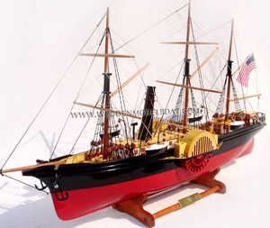 Maqueta de Barco Antiguo de Madera de las Californias, Estilo Náutico, Hecho a Mano, Decoración para el Hogar, Técnica de Pintura Artística - Product Image 2