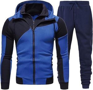 Ensemble de survêtement vêtements de sport pantalons à capuche à manches longues sport décontracté Jogging costume deux pièces Gym polaire survêtements tenues d'automne - Product Image 3