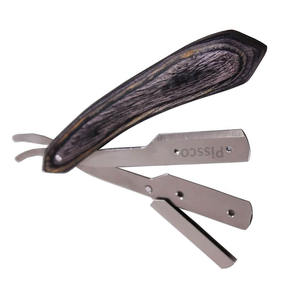 Maquinilla de Afeitar Recta Pissco de Alta Calidad para Barberos, Maquinilla Desechable para Salón con Mango de Madera Negra - Product Image 5
