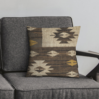 Coussin de siège de chaise de style vintage indien en jute de laine de qualité supérieure