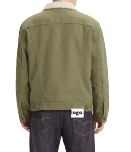 Chaqueta de Mezclilla Acolchada Casual para Hombre, Diseño Personalizado, Color Sólido, Bolsillos 3D, Cierre de Cremallera, Impermeable, Tejido, para Primavera - Product Image 2