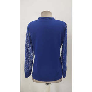 Blouse en crêpe à manches longues avec col et détails boutonnés pour femme, 29310 - Saks Mavi - Product Image 5