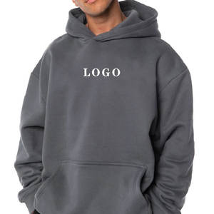 En vrac Premium Plain Hoodies Régulier Haute Qualité Coton Streetwear Pull Blanc Distressed Surdimensionné Hiver Poche 500gsm - Product Image 2