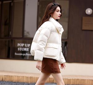 New Arrival <b>Women's</b> <b>Winter</b> <b>Coat</b> Warm Drawstring <b>Padded</b> Parka Mandarin Collar Zipper Korean Casual Streetwear Knitted Canvas - Product Image 3