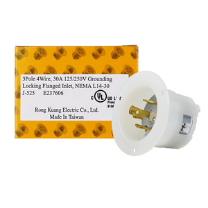 Prise électrique industrielle NEMA L14-30 30A 125/250V 50-60Hz avec entrée à bride NFC - Product Image 6