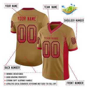 Camiseta de fútbol americano de camuflaje digital hecha para equipos de Estilo táctico que requieren un aspecto fuerte en su uniforme de fútbol americano - Product Image 3