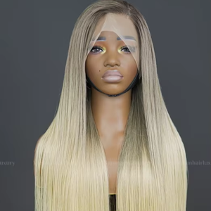 Precio al por mayor de hueso sedoso recto vietnamita Remy extensión de cabello humano Super doble dibujado peluca Frontal completa - Product Image 1