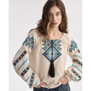 Femmes bohème Vintage coton robe col en U à lacets broderie lanterne manches grande taille été décontracté Style africain vêtements - Product Image 3