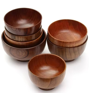Ensemble de vaisselle en bois artisanal du Vietnam, bol et cuillère, parfait pour les importateurs à la recherche de produits naturels - Product Image 1