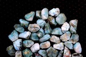 10 pièces de pierre précieuse en vrac Larimar naturel de qualité fine 16-18 MM pierre brute bijoux bruts non traités avec taille et couleur 100% naturelles - Product Image 2