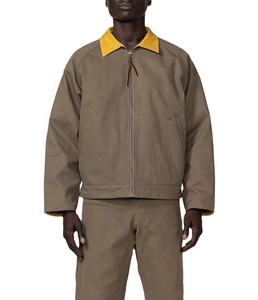 Veste de travail en toile High Street, col rabattu, 100% coton sergé, doublure matelassée, réversible, hiver, respirante, veste de travail pour homme - Product Image 1