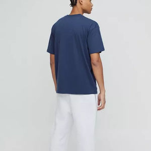 T-shirt d'été pour homme personnalisé en usine, séchage rapide, manches courtes, fin, 100% coton, coupe classique, tricoté, de haute qualité, col rond unisexe - Product Image 3
