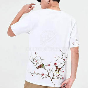 Camisa bordada de algodón 100% para hombre con manga corta ligera y antiarrugas para Uniformes/ropa de trabajo - Product Image 3