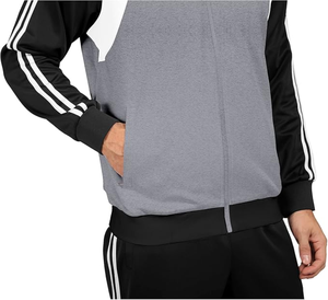 Eversoft Survêtement d'extérieur pour homme Pantalon de survêtement tricoté respirant brodé Conception effilée évacuant l'humidité pour ensemble de vêtements d'extérieur - Product Image 5