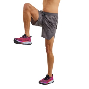 Pantalones cortos de gimnasio y entrenamiento de cintura media para hombre, diseño personalizado, tejido de lona con patrón sólido ecológico, tejido no tejido - Product Image 1