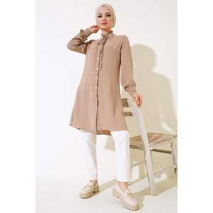 Chemise Latte à Col Volant - Product Image 1