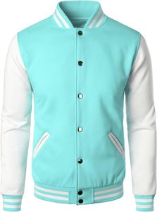 Veste universitaire personnalisée pour hommes et femmes Corps en laine, manches en cuir PU, patchs chenille Fabrication OEM/ODM - Product Image 2