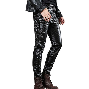 Pantalones de cuero genuino para hombre personalizados de alta calidad, pantalones de cuero para hombre con encaje lateral elegantes a prueba de agua 2025 - Product Image 5