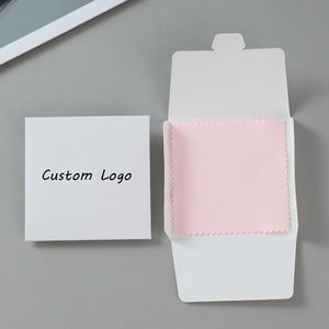 Chiffon de nettoyage et de polissage pour bijoux en argent sterling et or, en microfibre suédée, avec logo personnalisé, 8*8cm, Ele Queen - Product Image 1