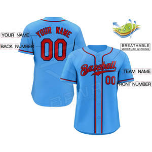 Camiseta de Béisbol Personalizada, Transpirable, Antibacteriana, Anti-UV, de Secado Rápido, Hecha 100% de Poliéster, Tallas Grandes, Logotipo Personalizado - Product Image 4