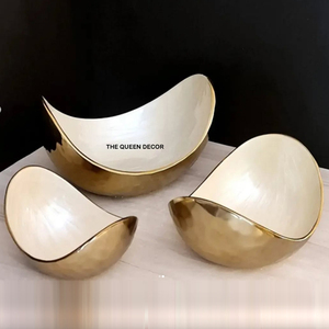 Utensilios de Cocina y Accesorios para Catering, Tazón Decorativo para Ensalada de Frutas, Hecho a Mano en Metal Dorado, Ideal para el Hogar y Restaurantes - Product Image 6