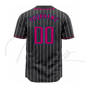 Maillots de baseball à la mode, design unique, sublimation, logo d'équipe, nom, numéro, coupe courte, séchage rapide, respirant, pour hommes - Product Image 2