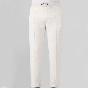 Wholesale Custom Lightweight Men's Casual Breathable Eco-Friendly Fleece Straight Leg Sweatpants Double Waist - Product Image 4