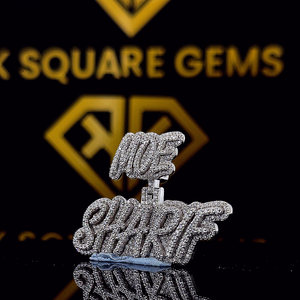 Custom Letter Hip Hop Pendant, Custom Your Letter, Men's Hip Hop <b>Number</b> Pendant, Moissanite Pendant, Ice Out Hip Hop Jewelry - Product Image 5