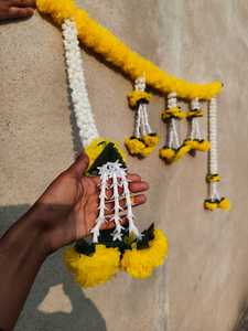 Mogra Garland torran พร้อมดอกกุหลาบของขวัญสำหรับ Diwali, varalakshmi Puja ตกแต่งประตูบ้านที่แขวนตกแต่งงานแต่งงาน