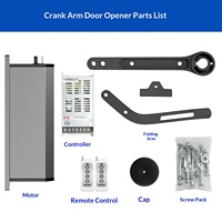 Opérateur de porte battante automatique à montage latéral, bras courbé à 90 degrés, ouvre-porte électrique, système de fermeture automatique de porte à moteur plat