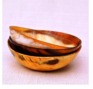 427 Cuerno de búfalo natural Rústico Moderno Oval Formas redondas Cuerno Plato de afeitar - Product Image 6