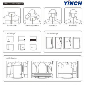 Vestes imperméables pour hommes Manteaux à capuche coupe-vent d'extérieur Veste de course Veste de sport zippée personnalisée - Product Image 2