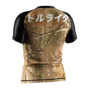 เสื้อแรชการ์ดผ้าฟลีซผู้ชายแบบสั่งทำ - ผู้ผลิตงานพิมพ์นูน - Product Image 2