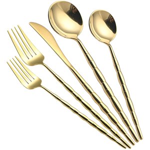 Ensemble de cuillères à poignée en forme de branche d'arbre le plus vendu vaisselle couverts d'alimentation décoratifs cuillère de service alimentaire à bas prix - Product Image 5