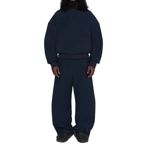 Customized 500 GSM 100% Cotton Baggy Fleece <b>Oversized</b> Hoodie <b>Jogger</b> Set Winter High Quality Tracksuit Men Sweatsuit hot sell - Product Image 1