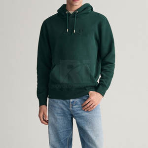 เสื้อฮู้ดแบบสวมหัวของผู้ชายเสื้อฮู้ดลายนูนผ้าฝ้าย100% ระบายอากาศได้ดีดีไซน์ล่าสุด - Product Image 4