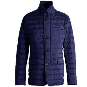 Veste design personnalisée hommes manteau d'hiver col montant doudoune avec capuche fermeture éclair complète coupe-vent bombardier alternative manteau à bulles de duvet - Product Image 4