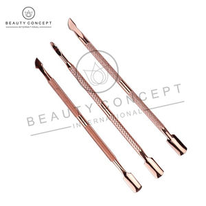 Herramienta de peluquería de uñas de acero inoxidable antioxidante de doble función, empujador de cutículas preciso ecológico para el cuidado de las uñas - Product Image 3