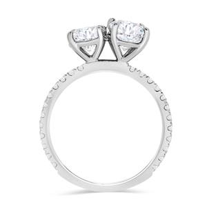 Bague de mariage en diamant de laboratoire de coupe ovale et ronde en or massif 10 carats - Product Image 3