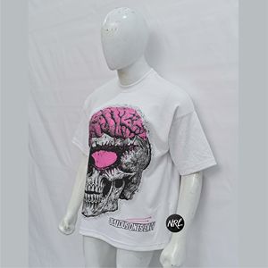 100% coton surdimensionné O-cou T-Shirt personnalisé conçu hommes Streetwear respirant sérigraphie tissu personnalisé - Product Image 6