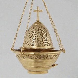 SpireMist DivineFume Celestial Aura colgante quemador de incienso de latón incensario de acabado antiguo para rituales de iglesia y adoración sagrada - Product Image 6