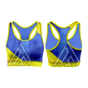 Mulheres Venda Quente Poliéster exclusivo Derreter tecido Running Wear Sweden Flag Fitness Yoga Bra Independência Bandeira Bra